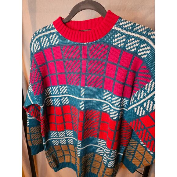 Vintage Geometric Knit Sweater Size Small/Medium - Picture 7 of 7